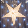 Paper Star Lantern Five Tipped In White, thumbnail 4 of 4