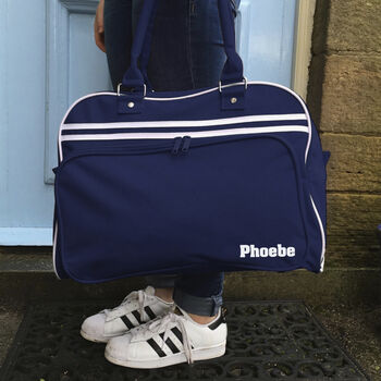 Personalised Weekend Retro Style Bag, 4 of 5