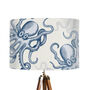 Octopus Lamp Shade, Random Blue On White, thumbnail 3 of 9