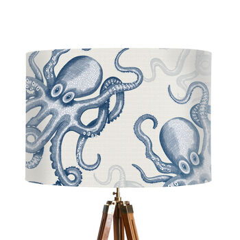 Octopus Lamp Shade, Random Blue On White, 3 of 9