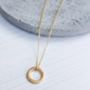 Teeny Tiny Gold Circle Necklace, thumbnail 6 of 7