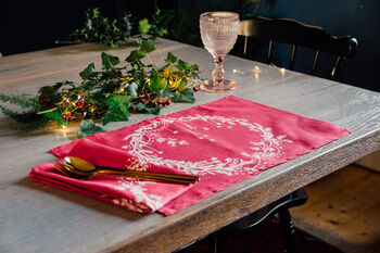 Christmas Linen Placemats Set Of Two, 3 of 8
