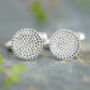 Dragon Scale Cufflinks In Sterling Silver, thumbnail 1 of 3