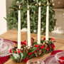 Country Christmas Candle Holder Centrepiece, thumbnail 1 of 7