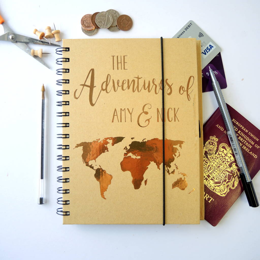 travel journal with world map