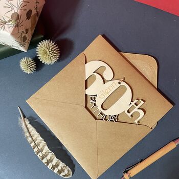 Personalised Wooden 60th Birthday Card, 5 of 10