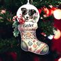 Personalised Collie Christmas Stocking Bauble, thumbnail 2 of 2