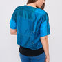 Teal Pure Silk Hand Stitched Cover Up, thumbnail 3 of 6