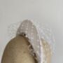 White Crown Band With Pearl Veiling 'Dorothy', thumbnail 5 of 12