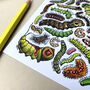 Caterpillars Of Britain Watercolour Postcard, thumbnail 3 of 9
