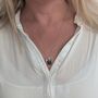 The Trio Black Onyx Necklace, Silver, thumbnail 3 of 7