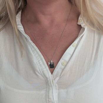 The Trio Black Onyx Necklace, Silver, 3 of 7