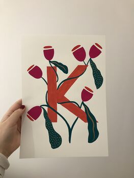 Personalised Floral Initial Painting, 8 of 12