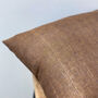 Brown Stripes Textured Linen Cushion Cover, thumbnail 6 of 6