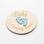 Engraved Baby Coming Soon Plaque Acrylic Keepsake, thumbnail 5 of 12