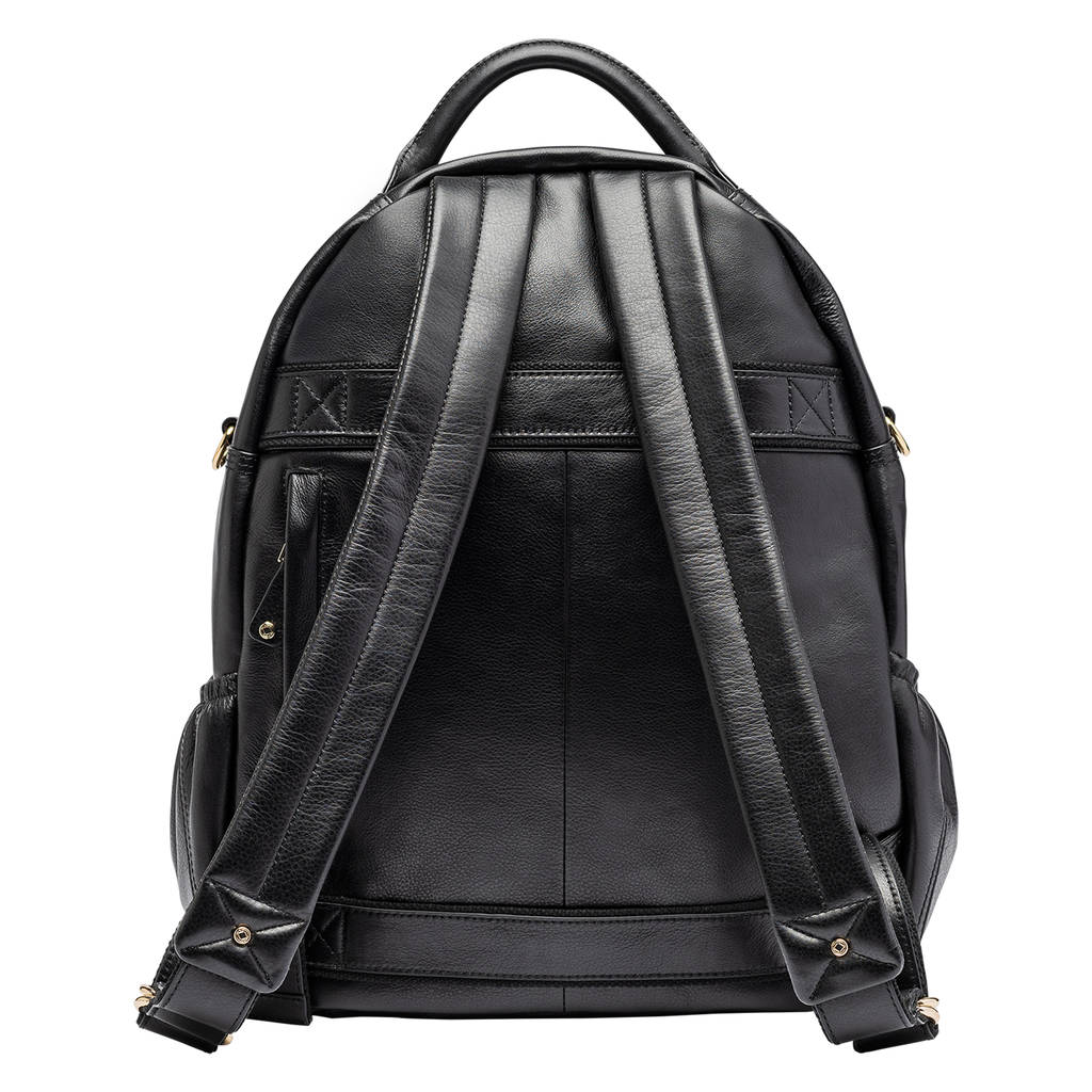 Personalised Joy Xl Black Studded Leather Backpack By KeriKit ...