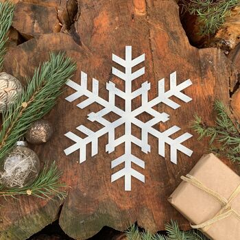 Colourful Christmas Snowflake Decoration Ornament Sign, 5 of 12