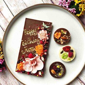 Vegan Chocolate Bar And Orchid, Exclusive Flowers Gift, 8 of 9