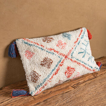 Warli Recycled Hand Tufted Cotton Cushion Cover 02, 3 of 8