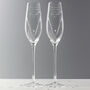 Personalised Hand Cut Heart Swarovski Champagne Flutes, thumbnail 2 of 7