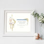 Baby Print | Bunny And Swing Nursery Art | Personalised, thumbnail 4 of 4