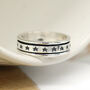 Personalised Black Star Spinner Ring In Sterling Silver, thumbnail 10 of 12