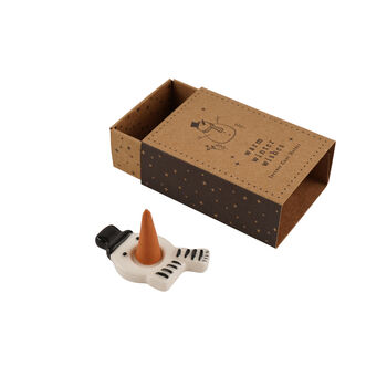 Send With Love Snowman Incense Cone Holder | In Gift Box | Home Decor | Festive, 2 of 9