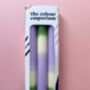 'Apple Crumble' Trio Of Dip Dyed Dinner Candles, thumbnail 4 of 4