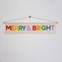 Merry And Bright Christmas Wall Or Tree Hanging, thumbnail 3 of 12