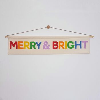 Merry And Bright Christmas Wall Or Tree Hanging, 3 of 12