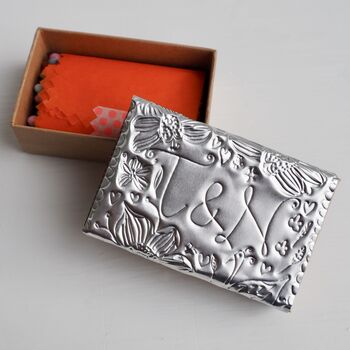 Handmade Personalised Silver Foil Match / Gift Box, 4 of 8