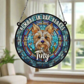 Yorkshire Terrier Memorial Suncatcher, 2 of 6