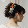 Topaz Terracotta Dried Flower Wedding Hair Comb, thumbnail 2 of 4