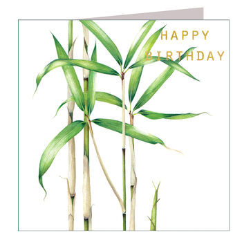 Gold Foiled Bamboo Birthday Card, 2 of 5