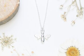 Sterling Silver Bumble Bee Necklace, 5 of 6