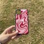 Personalised Red And Brown Swirls Phone Case, thumbnail 3 of 5