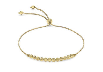 9ct Yellow Gold Ball And Chain Adjustable Bracelet, 4 of 5