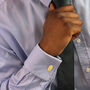 Personalised 9ct Solid Gold Oval Chain Cufflinks, thumbnail 2 of 5
