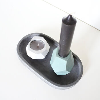 Sustainable Concrete Geometric Candle Stick Holder, 9 of 12