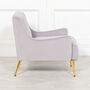 Grey Velvet Sofa Chair, thumbnail 4 of 5