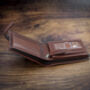 Personalised Brown Leather Wallet Trifold Rfid, thumbnail 5 of 10