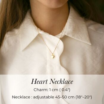 Grandmother And Granddaughter Heart Necklace Set, 3 of 9