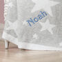 Personalised Grey Stars Blanket And Keel White Bear, thumbnail 6 of 9