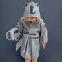 Personalised Trixie Elephant Towelling Bathrobe, thumbnail 2 of 10