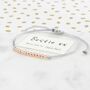 Personalised Plated Rose Gold Morse Code Bracelet, thumbnail 2 of 8