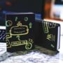 Illustrated Passwords Mini Leather Journal, thumbnail 1 of 4