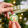 Personalised Christmas Dog ID Tag Holly Wreath, thumbnail 2 of 10