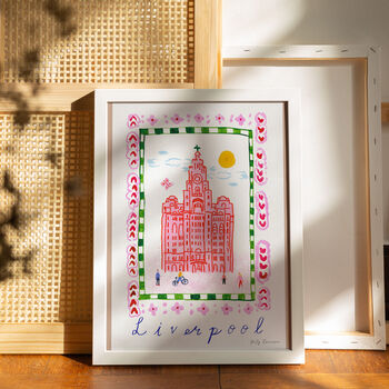 Royal Liver Building Art Print, Liverpool Landmark Scene, 5 of 7