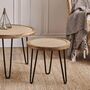 Round Cane Side Table Natural Finish, thumbnail 3 of 4