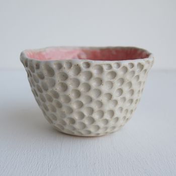 Handmade Ceramic Small Planters With Circle Design, 7 of 10